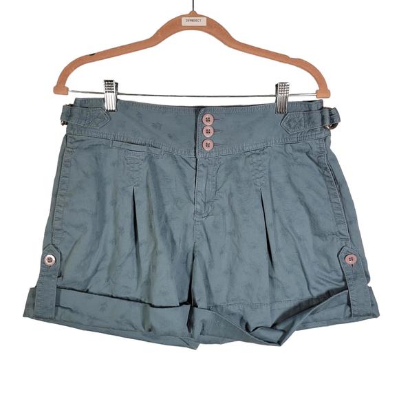 Pants - Marc by Marc Jacobs Blue Cotton Flower Pattern Rolled Hem Shorts Women Size 6